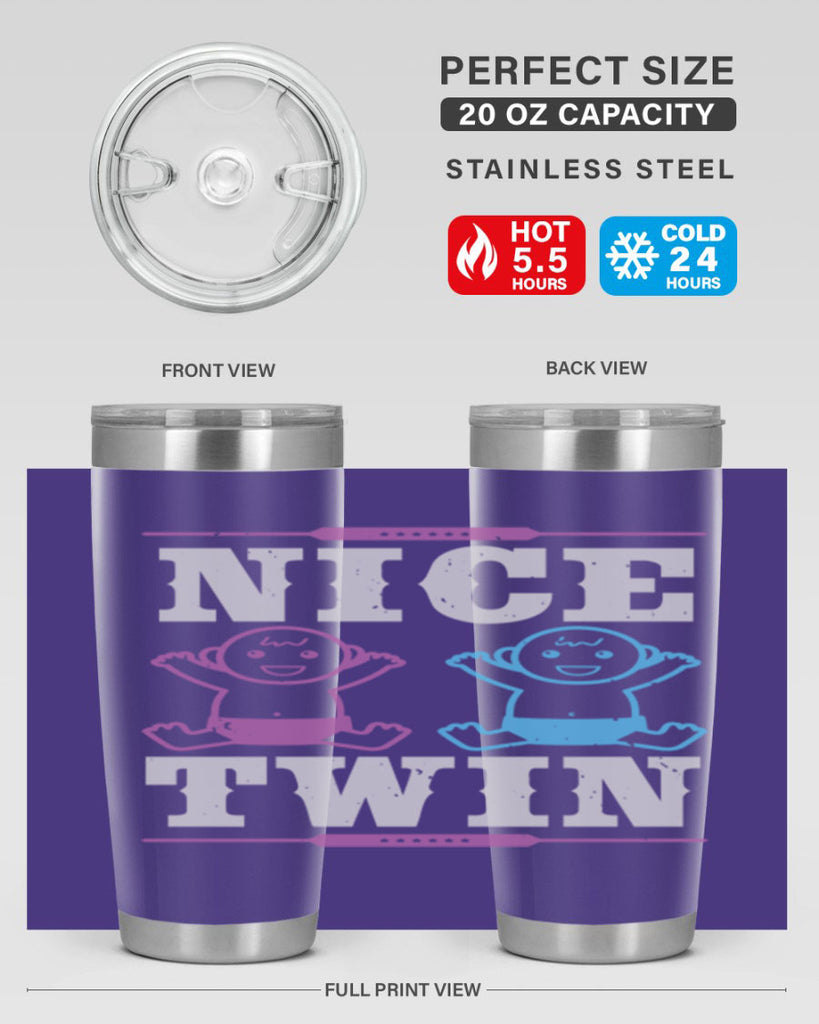 Nice Twin Style 26#- baby shower- tumbler