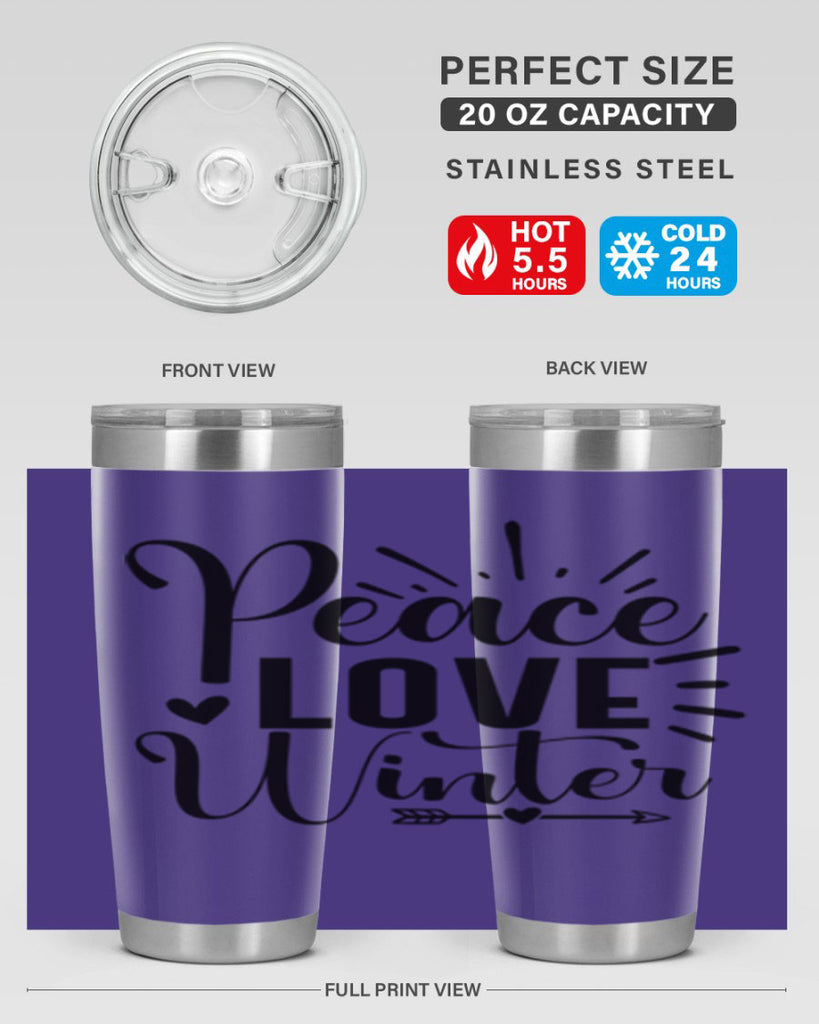 Peace Love Winter 331#- winter- Tumbler