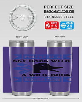 Poetry is a sky dark with a wildduck migration Style 22#- duck- Tumbler