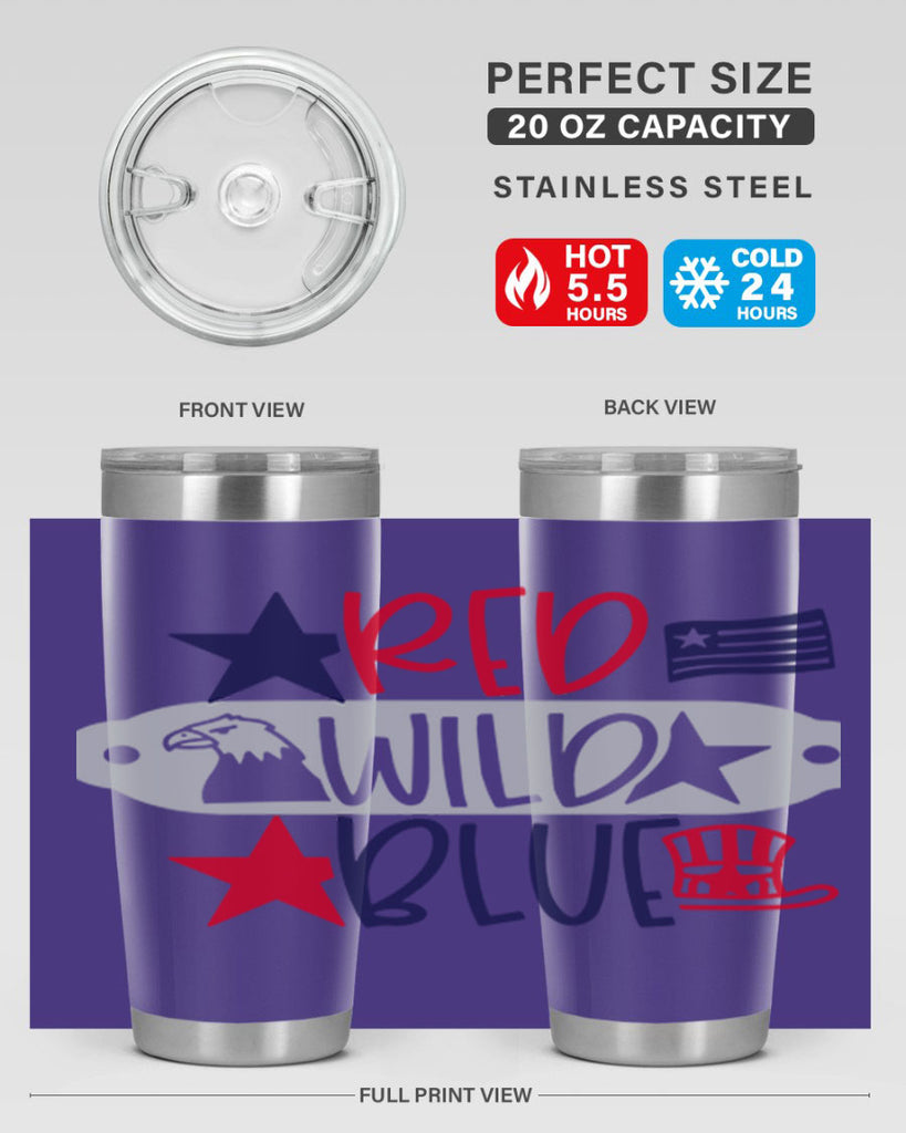Red Wild Blue Style 171#- Fourt Of July- Tumbler