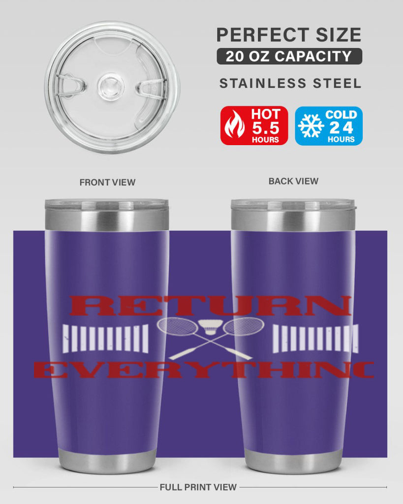 Return Everything 1892#- badminton- Tumbler