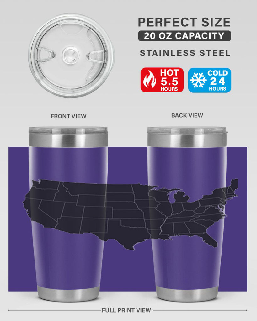 Separate Color Map Style 71#- Fourt Of July- Tumbler