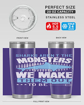 Sharks arent the monsters we make them out to be Style 26#- shark  fish- Tumbler