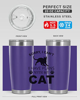 Sorry I Cant Style 116#- cat- Tumbler