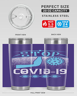 Stop covid Style 22#- corona virus- Tumbler
