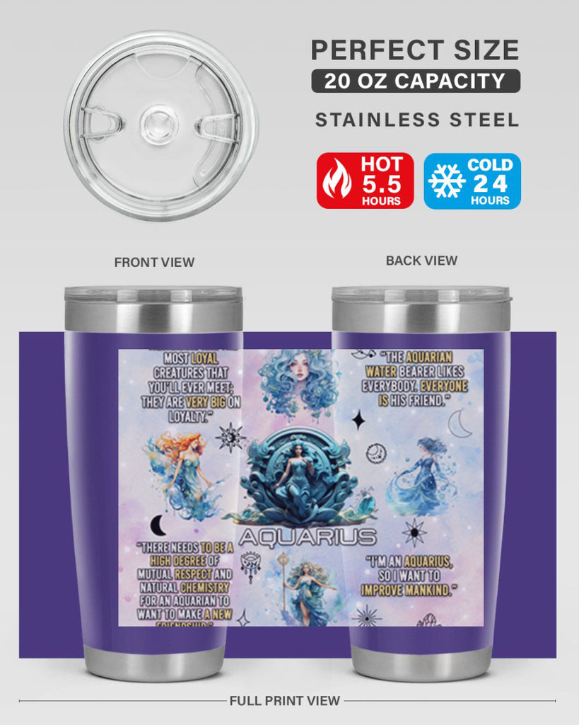 StraightAquarius 468#- zodiac- Tumbler