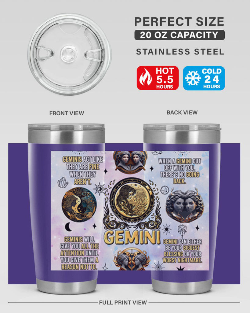 StraightGemini 472#- zodiac- Tumbler