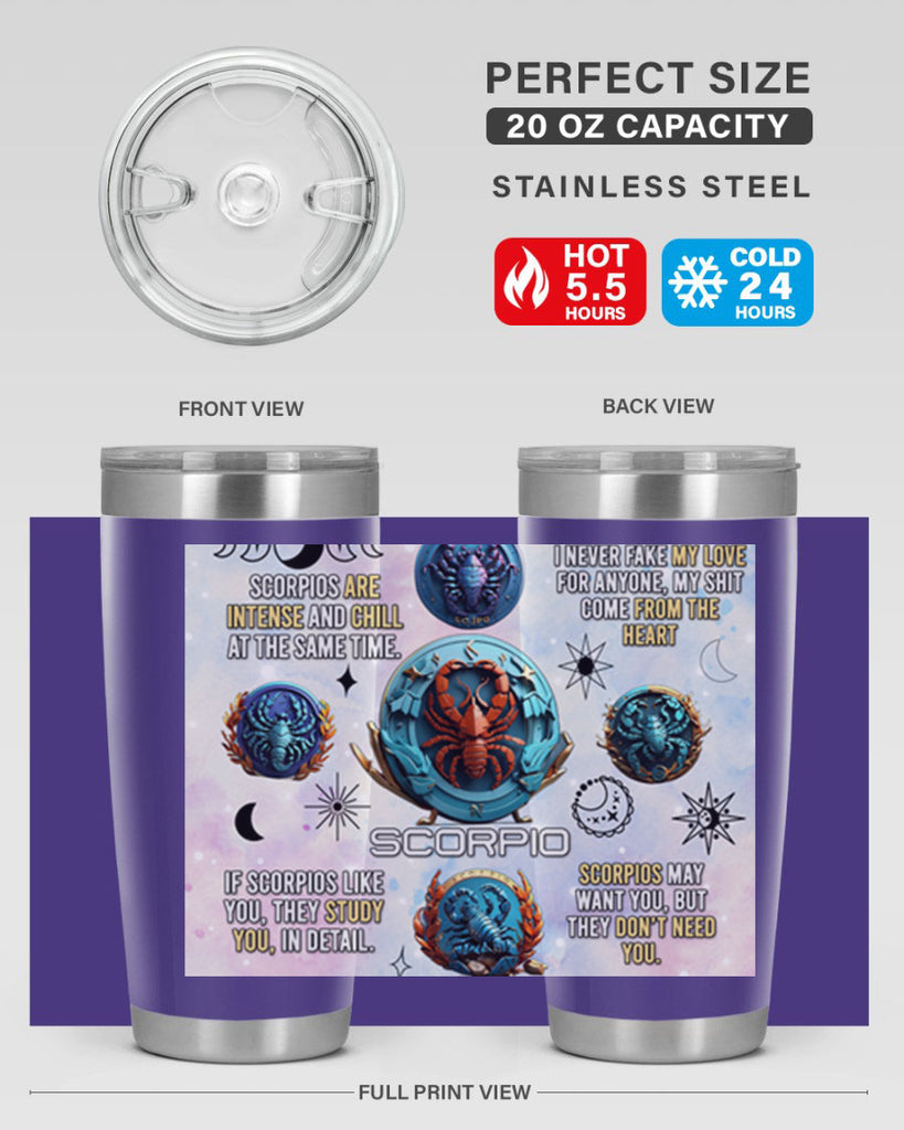 Straightscorpio 477#- zodiac- Tumbler