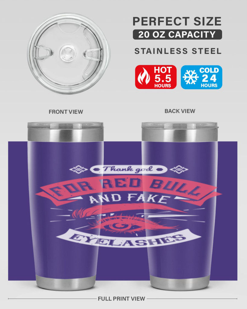 Thank god for Red Bull and fake eyelashes Style 185#- make up- Tumbler