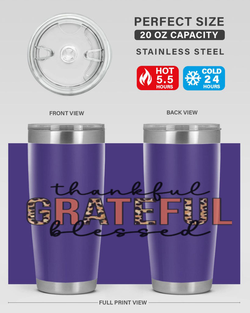 Thankful grateful blessed 602#- fall- Tumbler