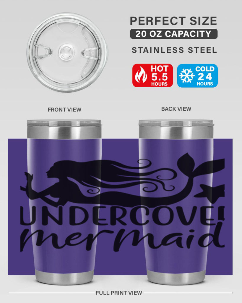 Undercover mermaid 657#- mermaid- Tumbler
