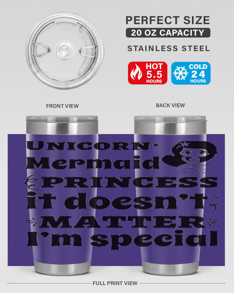 Unicorn Mermaid princess it doesnt 661#- mermaid- Tumbler