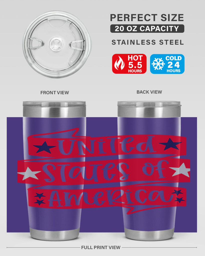 United States Of America Style 177#- Fourt Of July- Tumbler