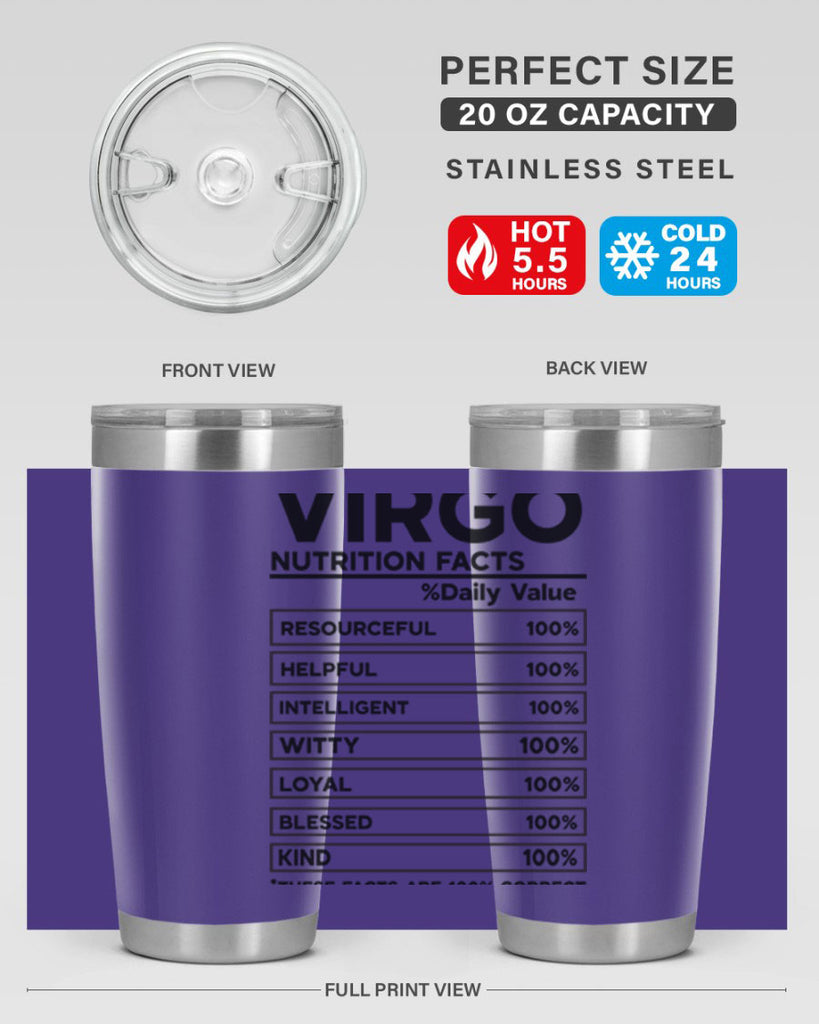 Virgo Nutrition Facts 530#- zodiac- Tumbler