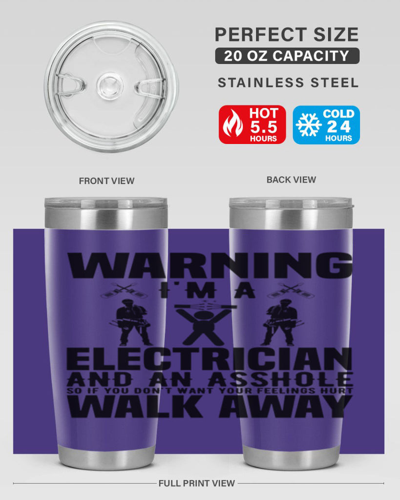 Warning Style 4#- electrician- tumbler