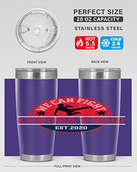 We Can Fight Corona Virus Est Style 11#- corona virus- Tumbler