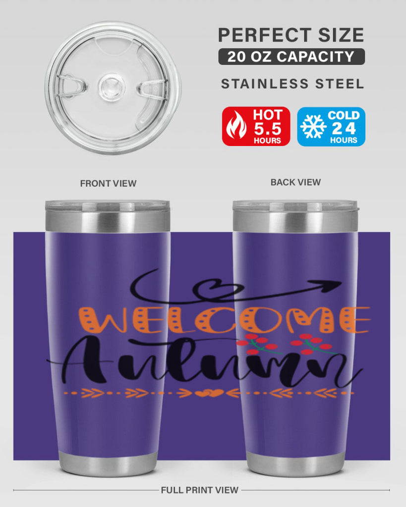 Welcome Autumn 628#- fall- Tumbler