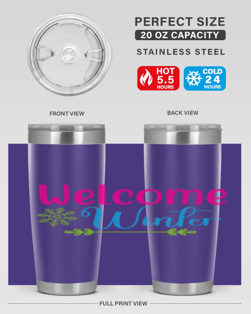 Welcome Winter 473#- winter- Tumbler