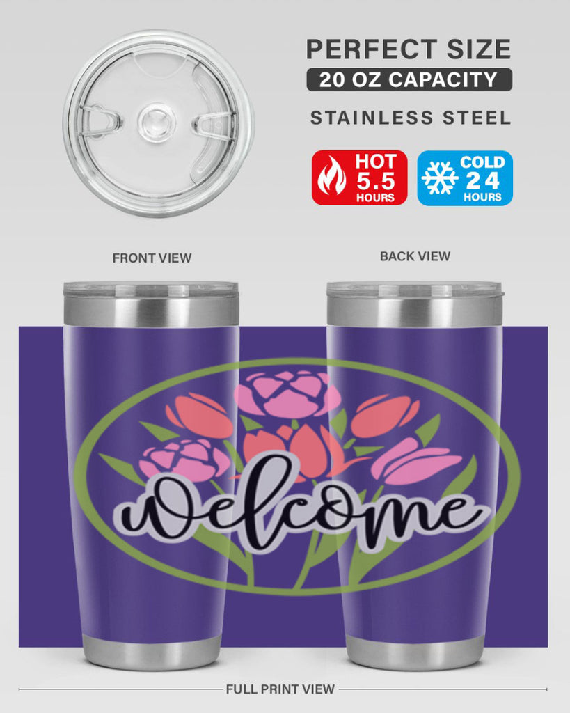 Welcome flowers bouquet571#- spring- Tumbler