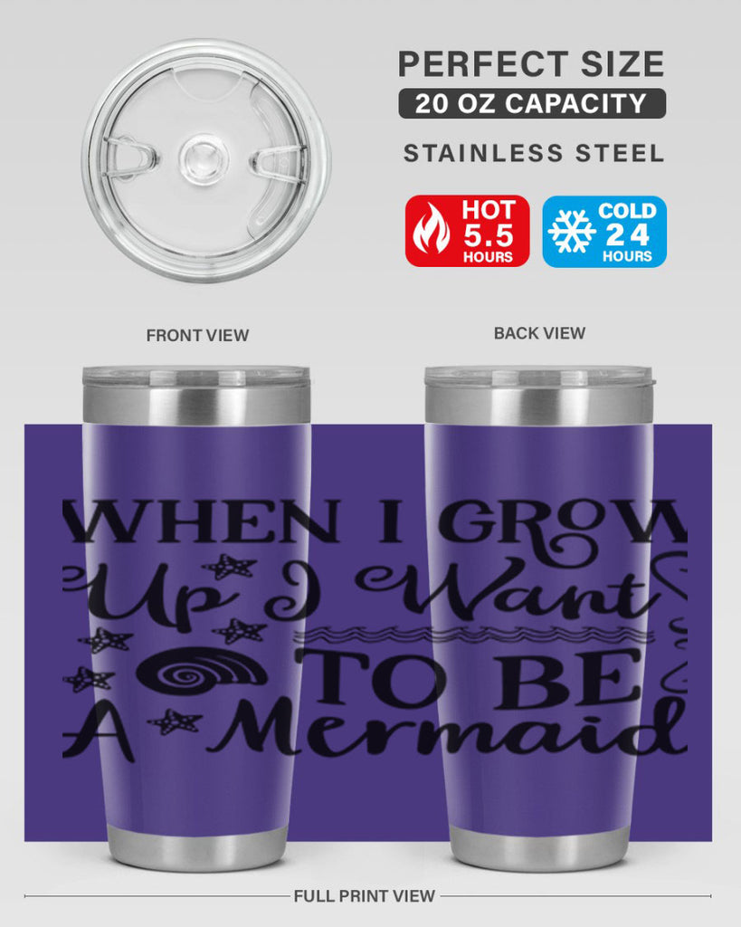 When i grow up i 665#- mermaid- Tumbler