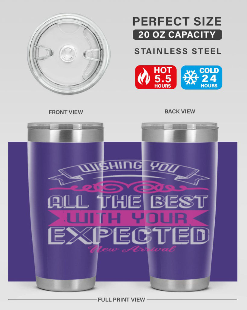 Wishing you all the best on your new arrival Style 7#- baby shower- tumbler