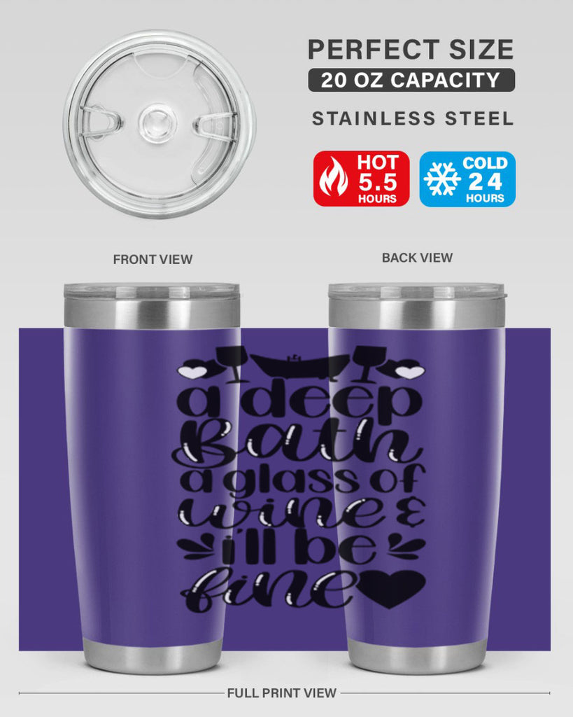 a deep bath a glass 48#- bathroom- Tumbler