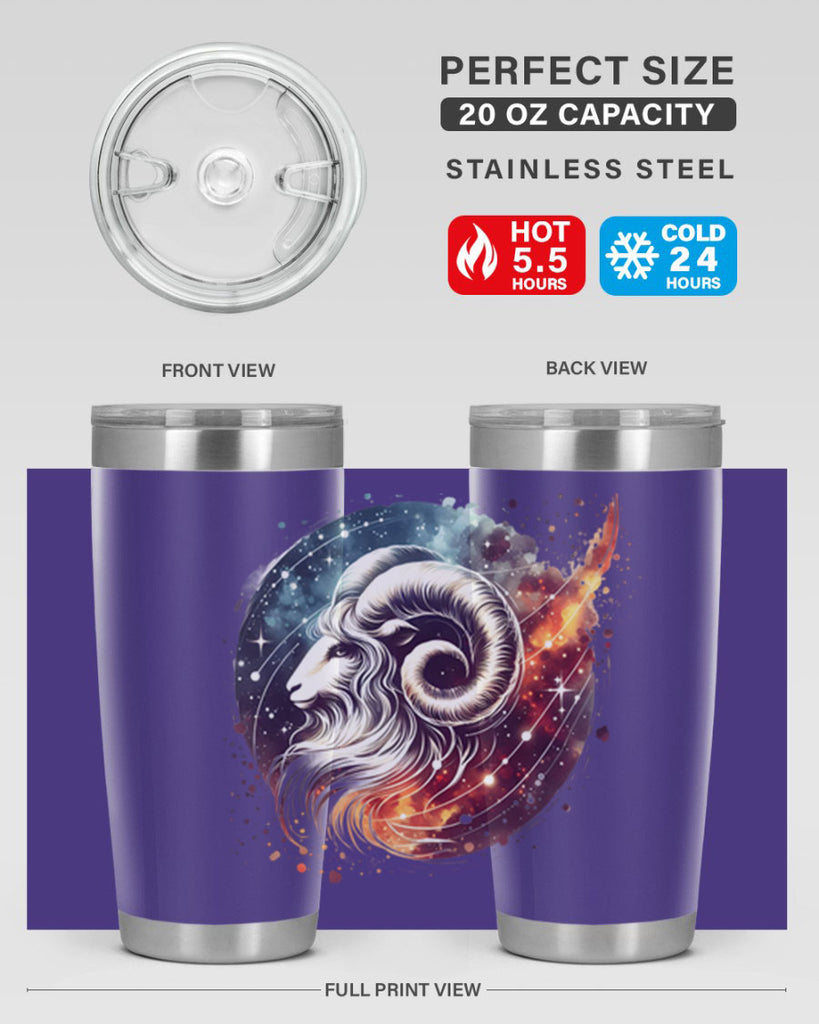 aries 124#- zodiac- Tumbler