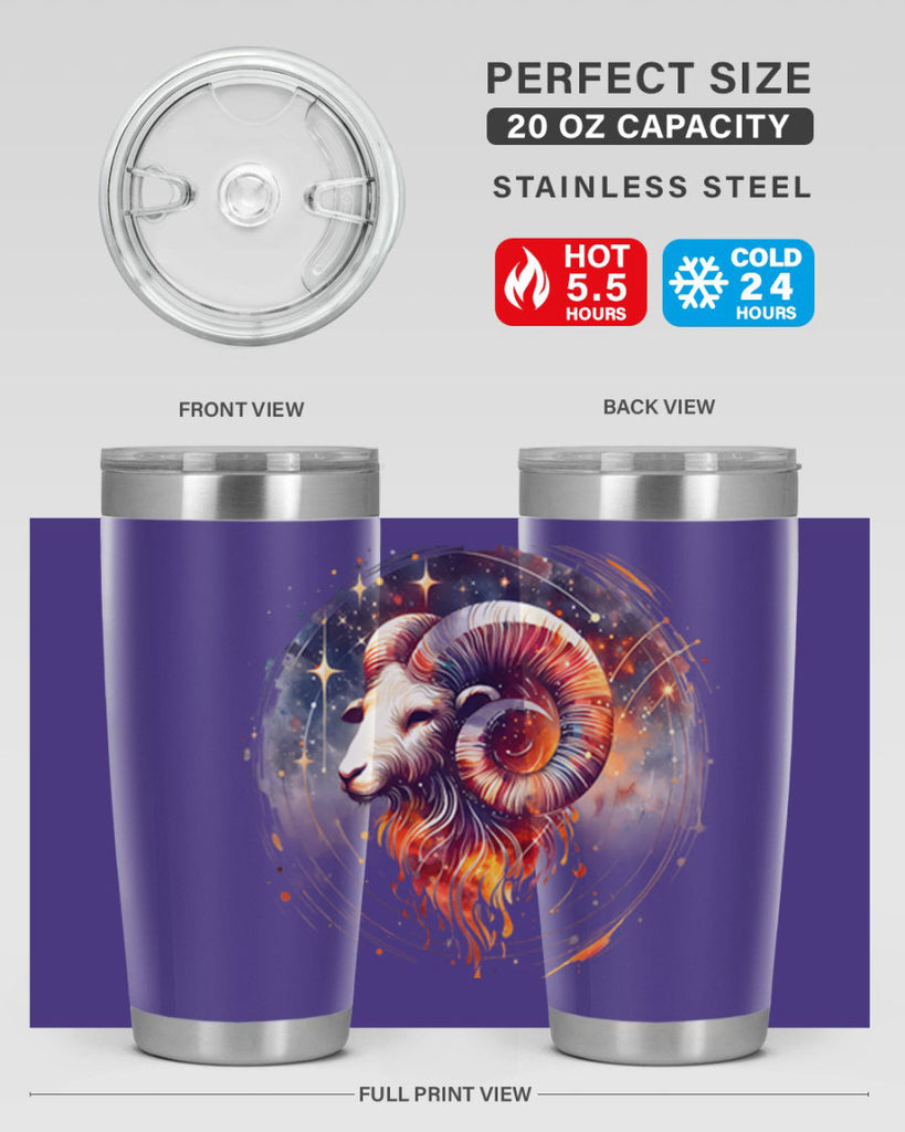 aries 125#- zodiac- Tumbler