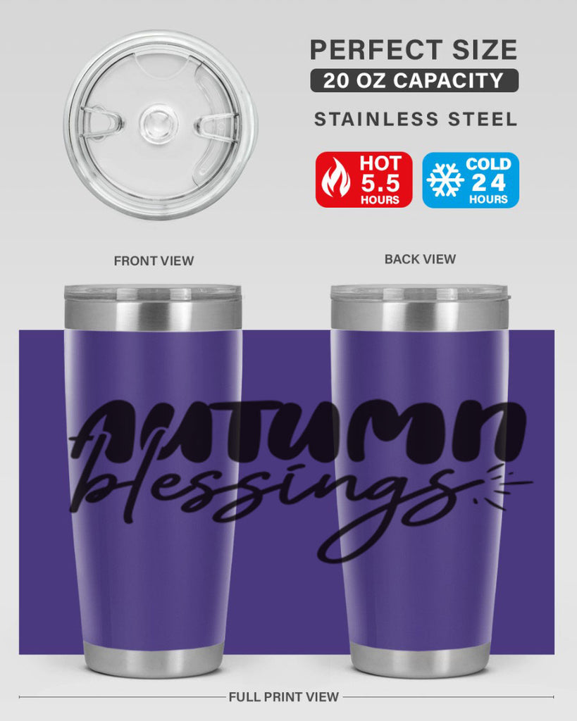 autumn blessings 65#- thanksgiving- Tumbler