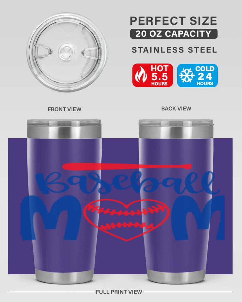 baseball mom 2077#- baseball- Tumbler