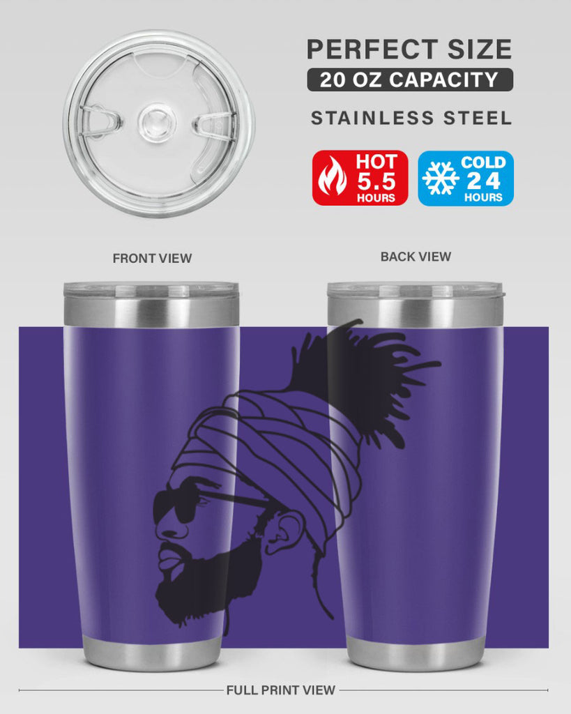 beardman 44#- black men - boys- tumbler
