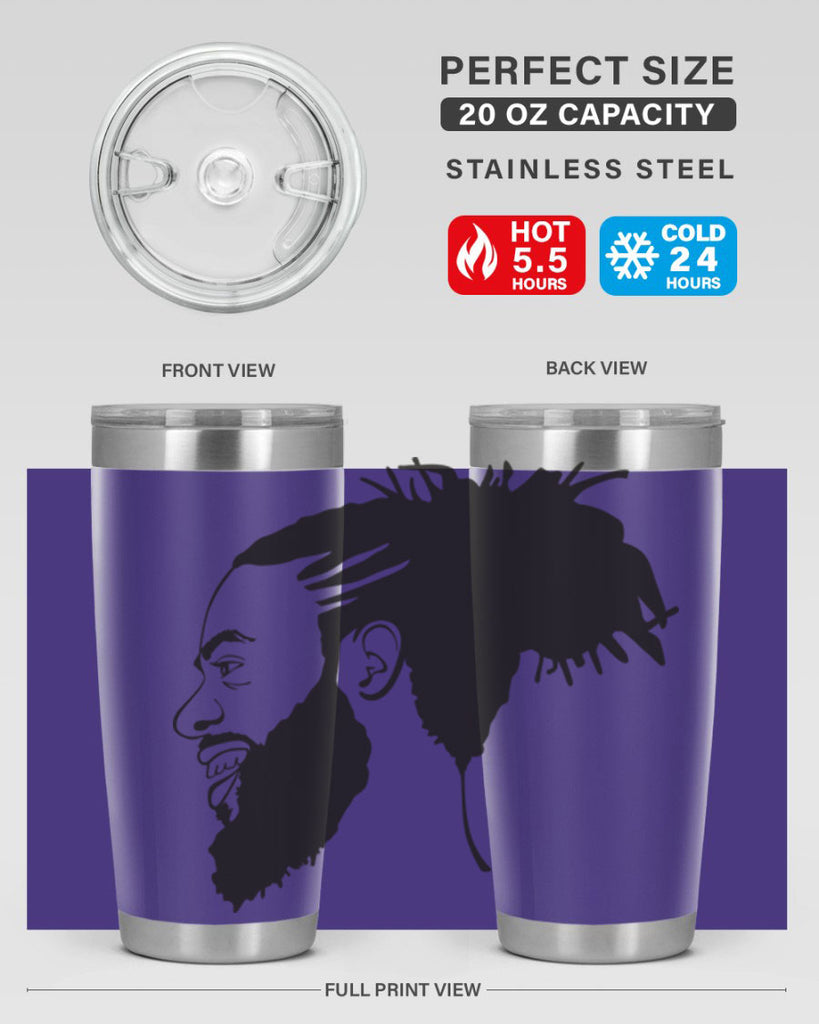 beardman 45#- black men - boys- tumbler