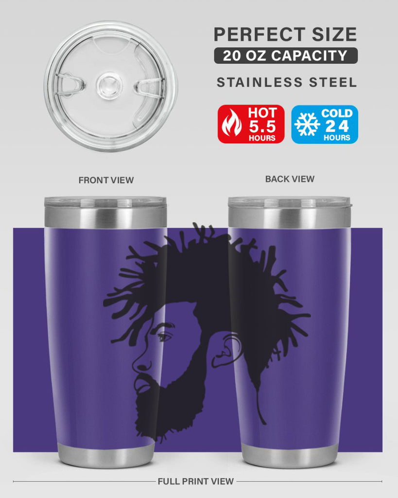 beardman 46#- black men - boys- tumbler