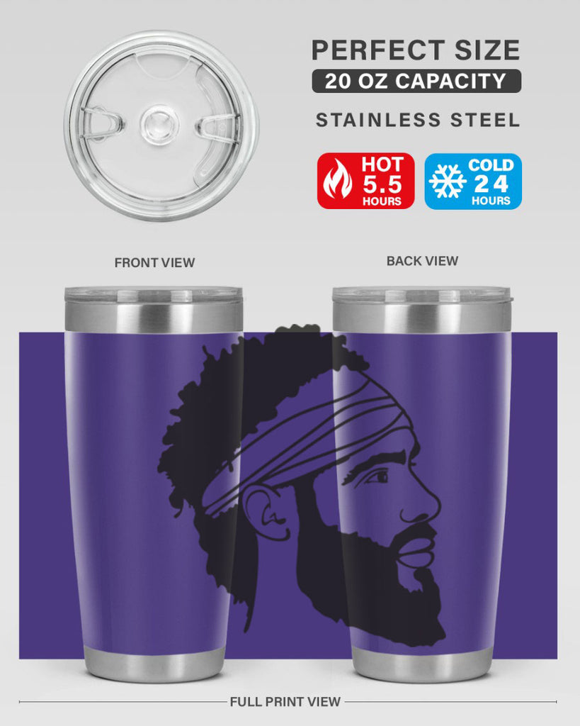 beardman 48#- black men - boys- tumbler