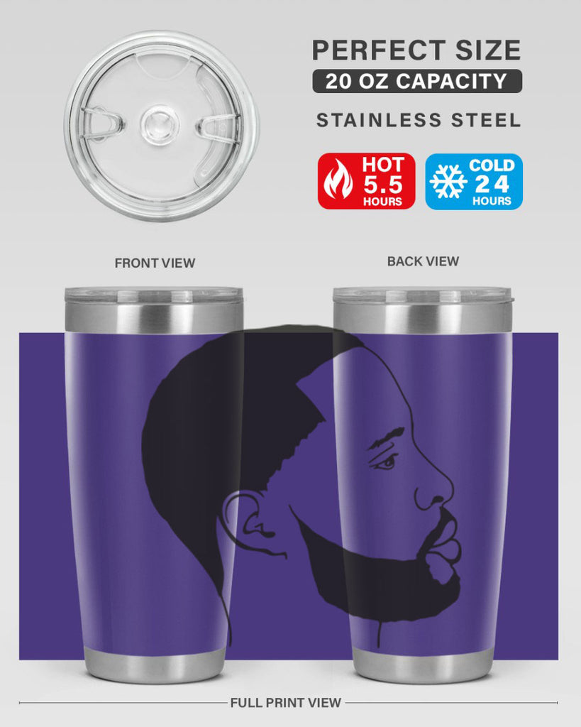 beardman 54#- black men - boys- tumbler