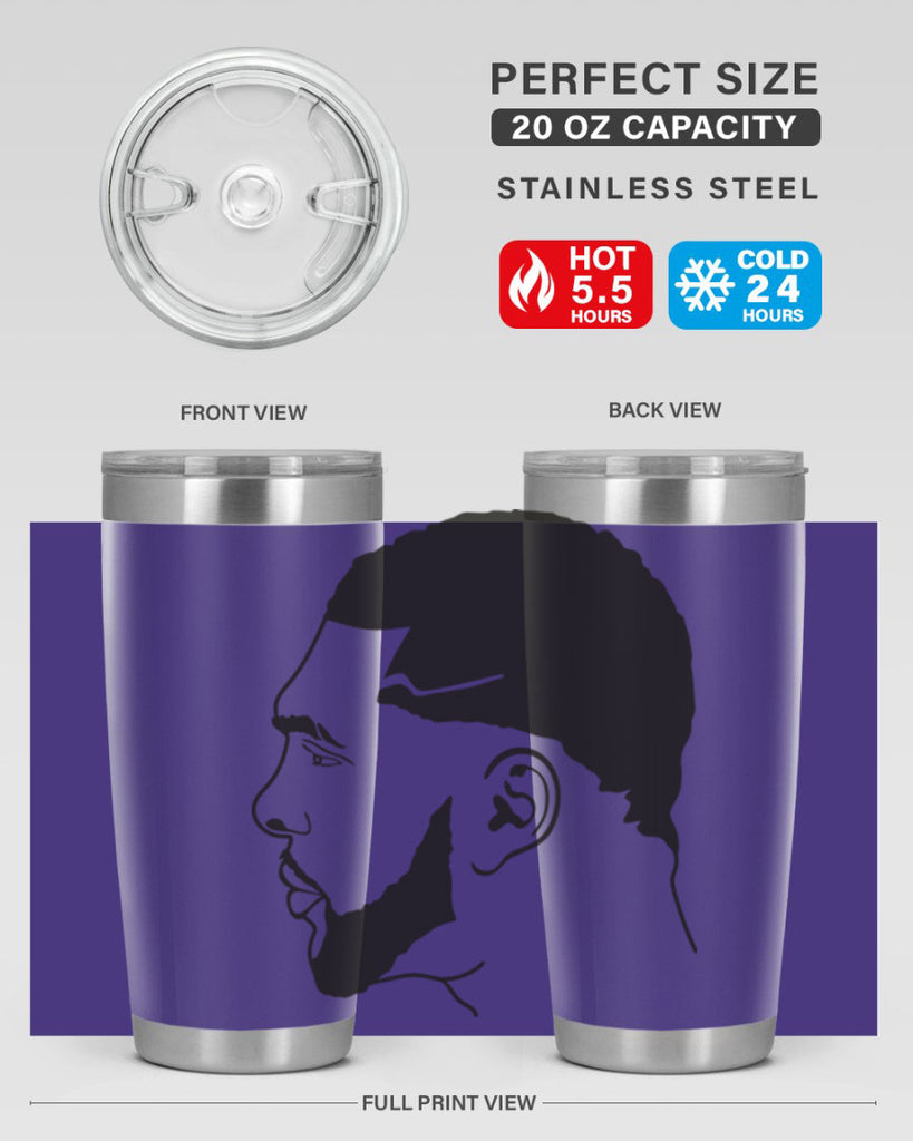 beardman 55#- black men - boys- tumbler