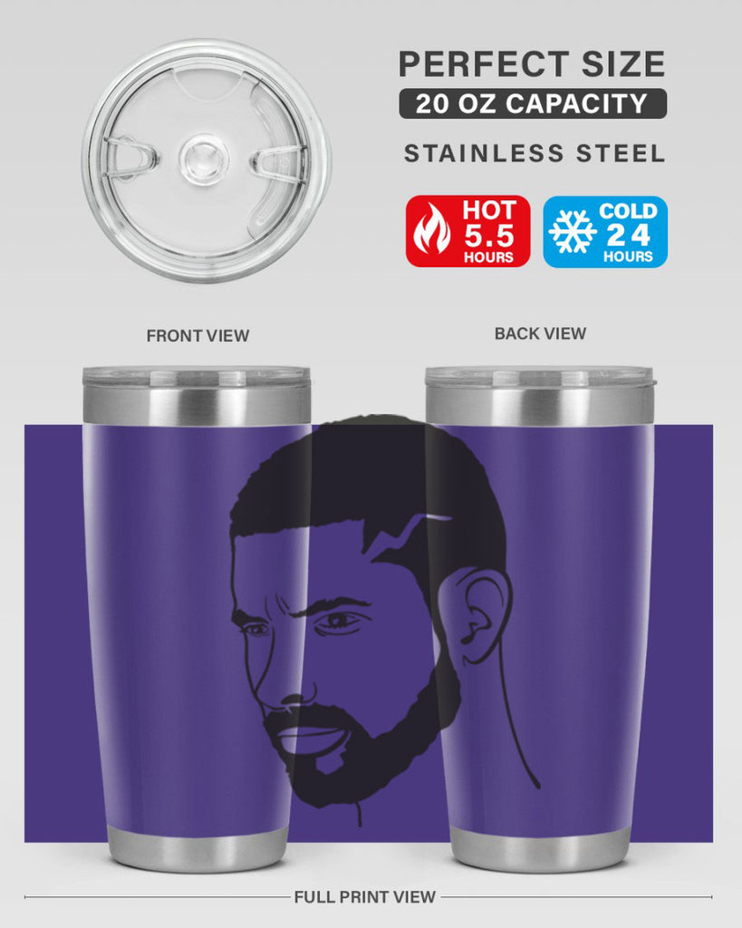 beardman 56#- black men - boys- tumbler