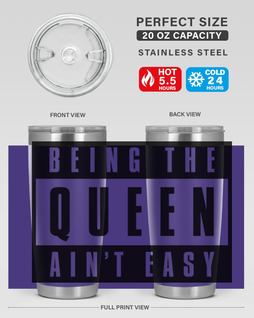 being the queen aint easy 258#- black words phrases- Cotton Tank