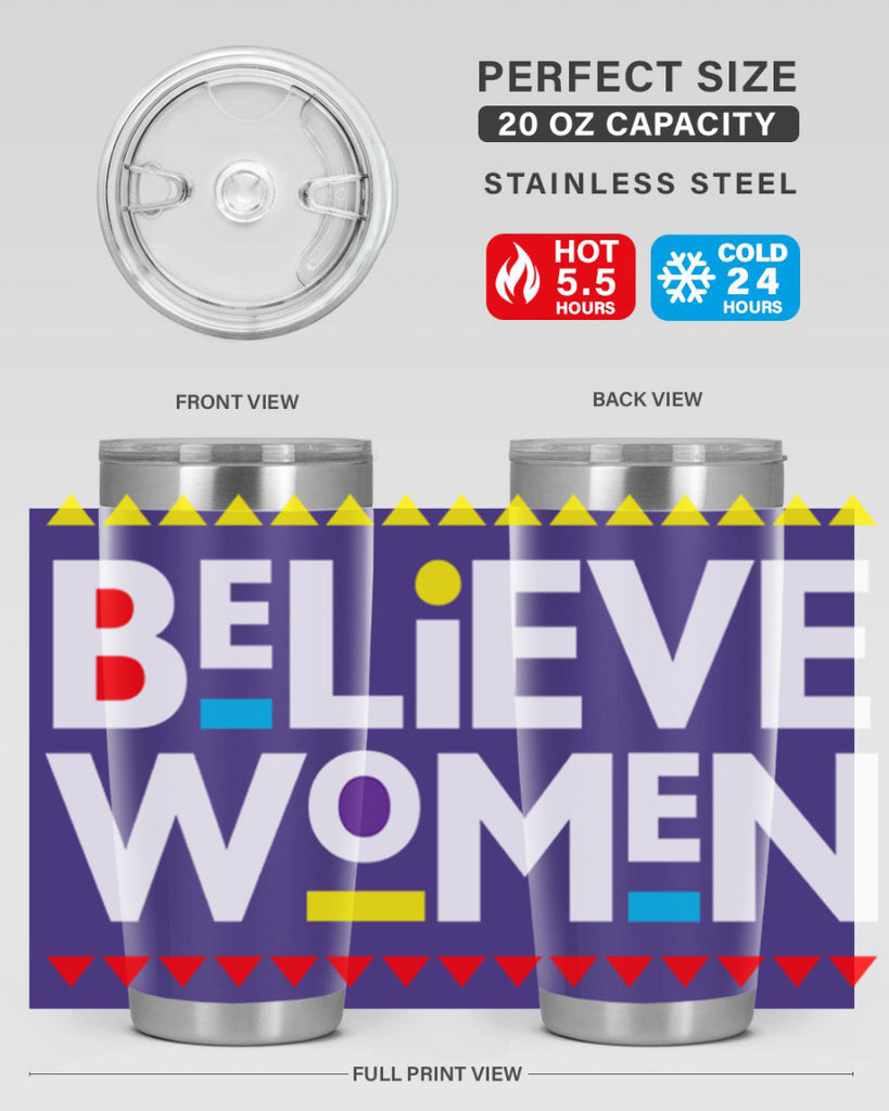 believewomen 254#- black words phrases- Cotton Tank