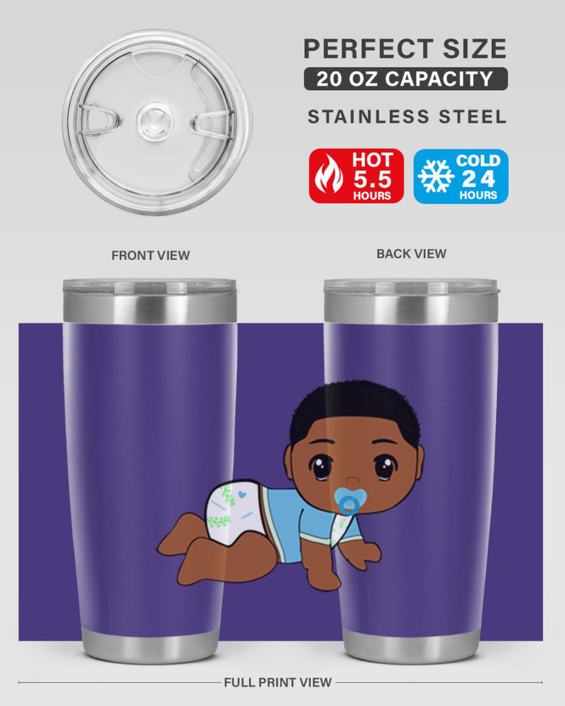 black baby boy 1#- black men - boys- tumbler