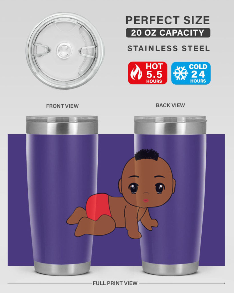 black baby boy 5#- black men - boys- tumbler