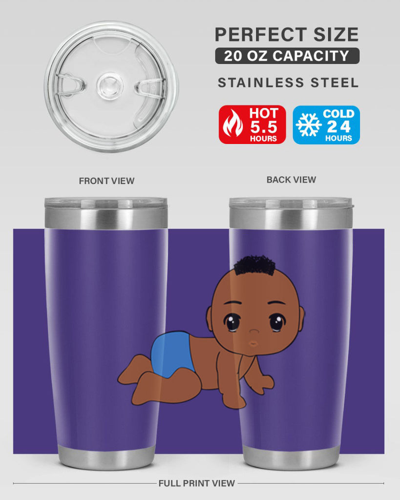 black baby boy 9#- black men - boys- tumbler