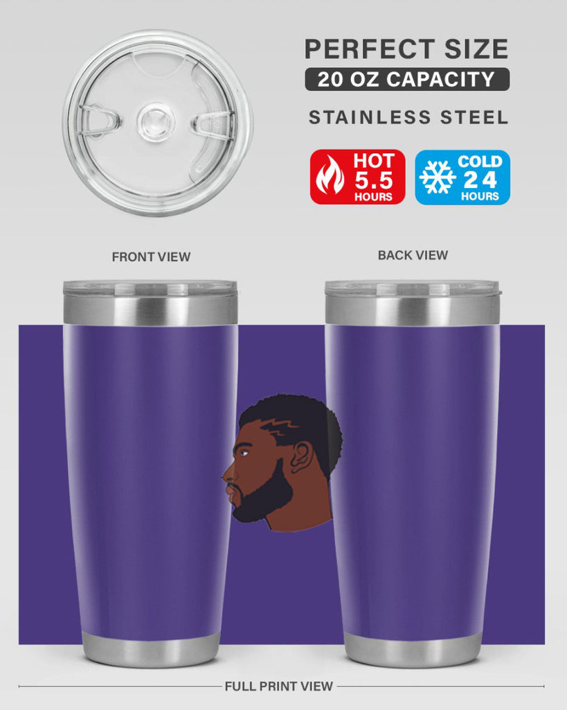 black man 40#- black men - boys- tumbler