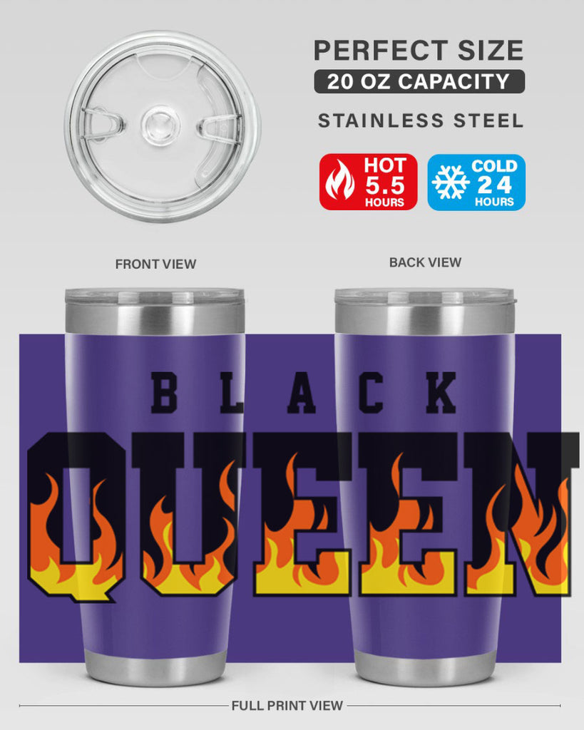 black queen flames 220#- black words phrases- Cotton Tank
