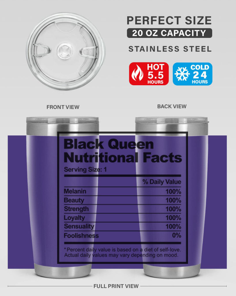 black queen nutritional facts 219#- black words phrases- Cotton Tank