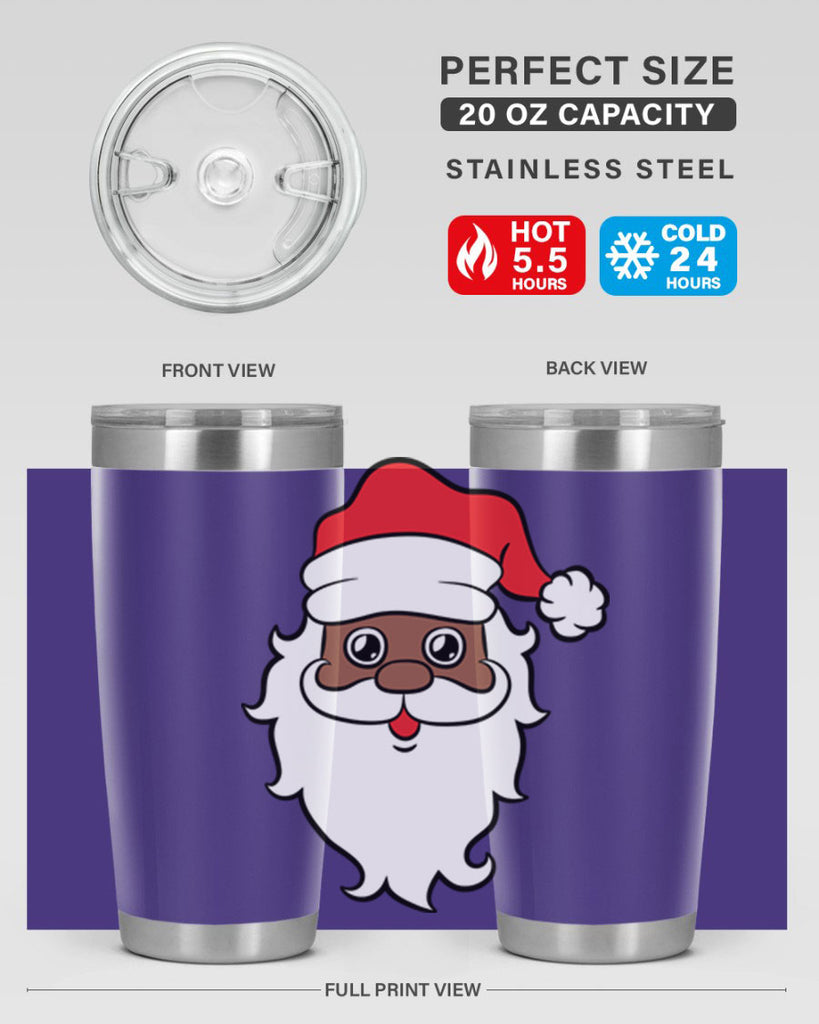 black santa 25#- black men - boys- tumbler