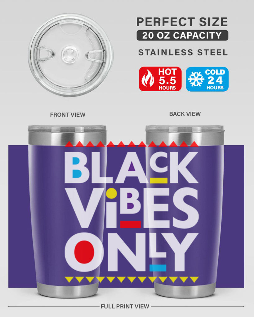 black vibes only 217#- black words phrases- Cotton Tank