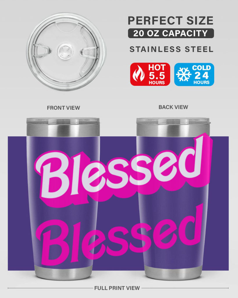 blessed barbie 193#- black words phrases- Cotton Tank