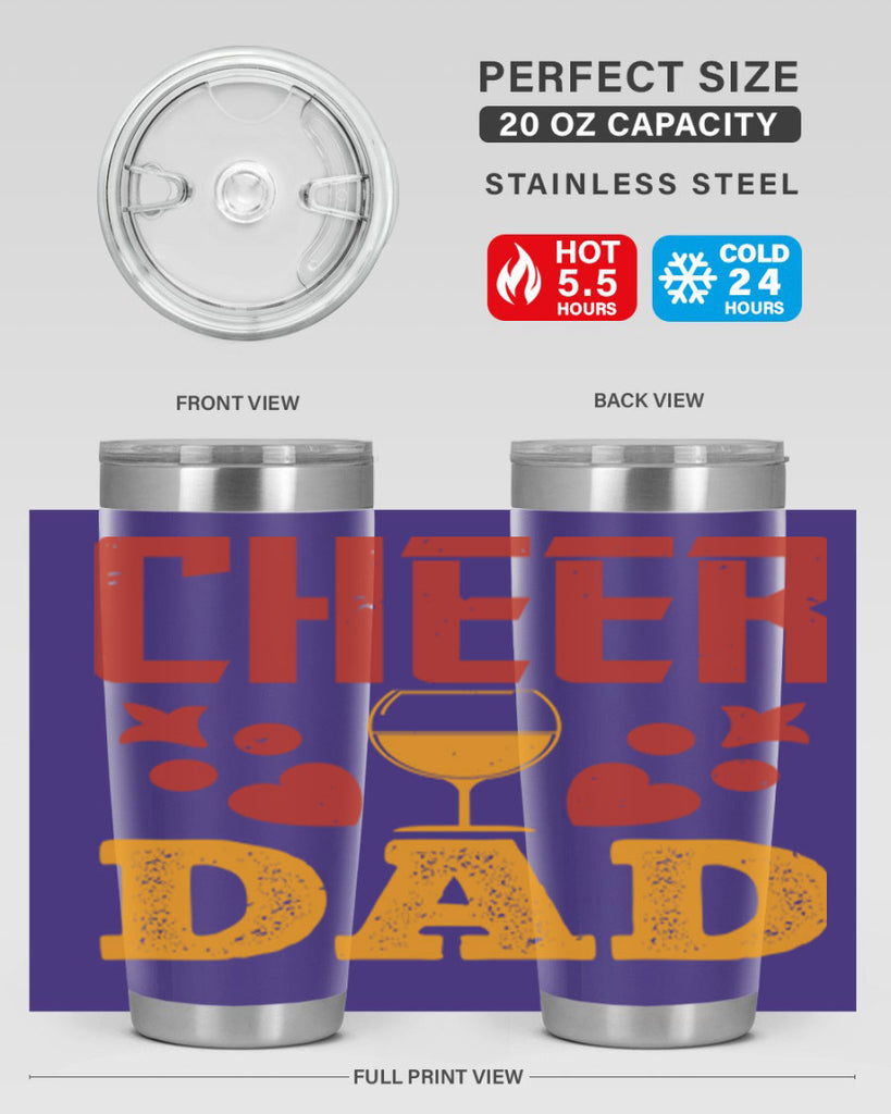 cheer dad 121#- fathers day- Tumbler