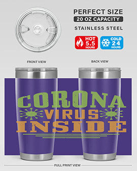 coronavirus inside Style 2#- corona virus- Tumbler